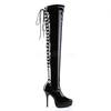 Pleaser - INDULGE3063 Plateau overknee Laarzen - Zwart Product image